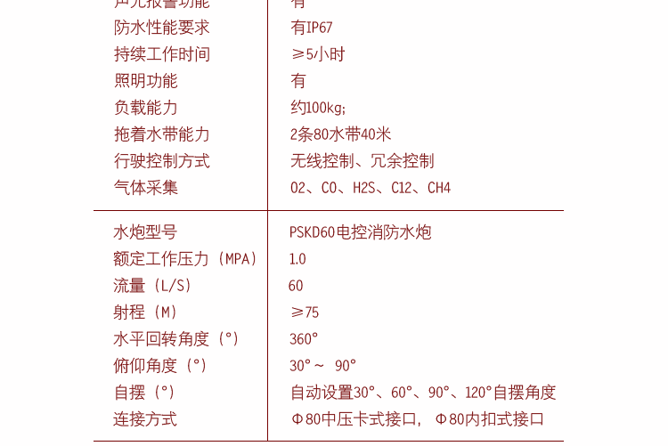 RXR-M60D多功能消防滅火機(jī)器人