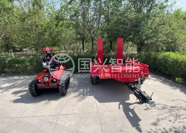 新疆蓝山屯河防爆消防机器人验收完毕